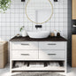 Solid beech wood bathroom countertop 100x50x1.5 cm