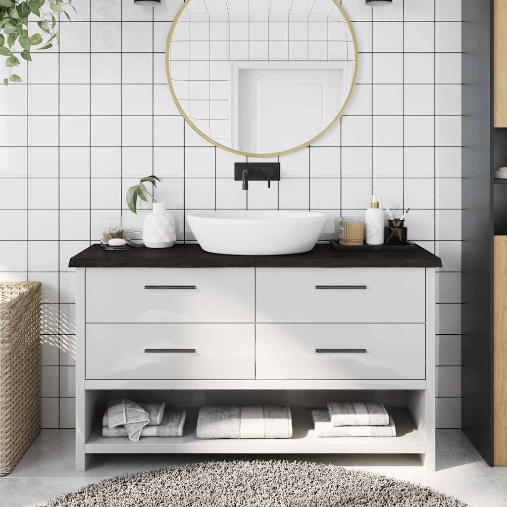 Encimera de baño madera maciza de haya 100x50x1,5 cm