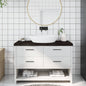Solid beech wood bathroom countertop 100x50x1.5 cm