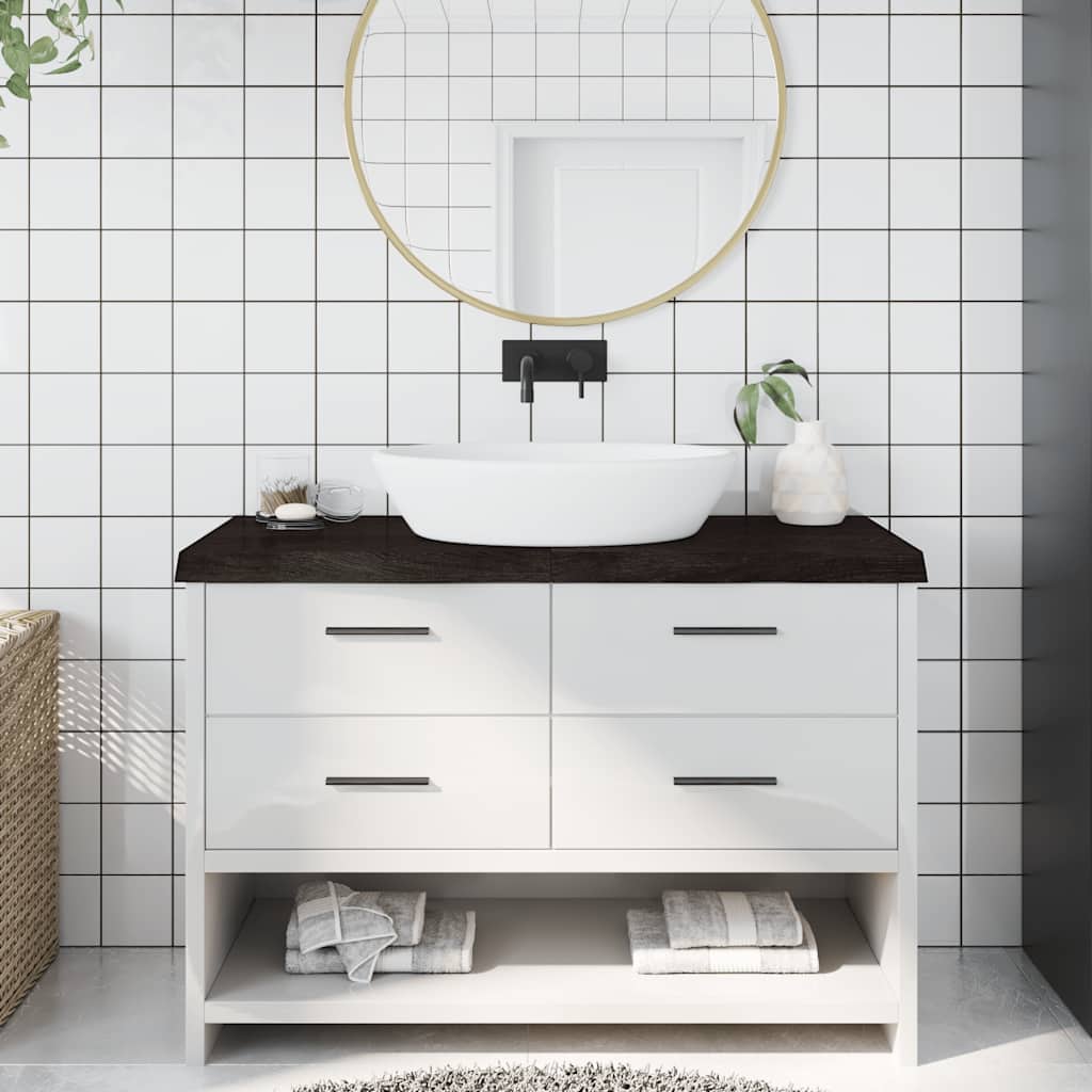 Encimera de baño madera maciza de haya 100x50x1,5 cm