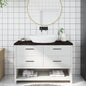 Solid beech wood bathroom countertop 100x50x1.5 cm
