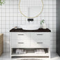 Solid beech wood bathroom countertop 100x50x1.5 cm