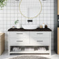 Solid beech wood bathroom countertop 100x50x1.5 cm