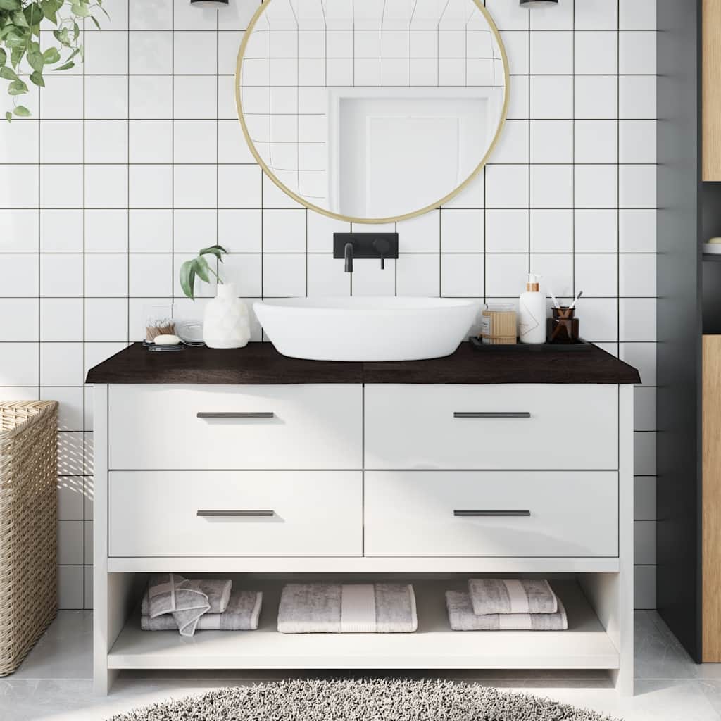 Encimera de baño madera maciza de haya 100x50x1,5 cm