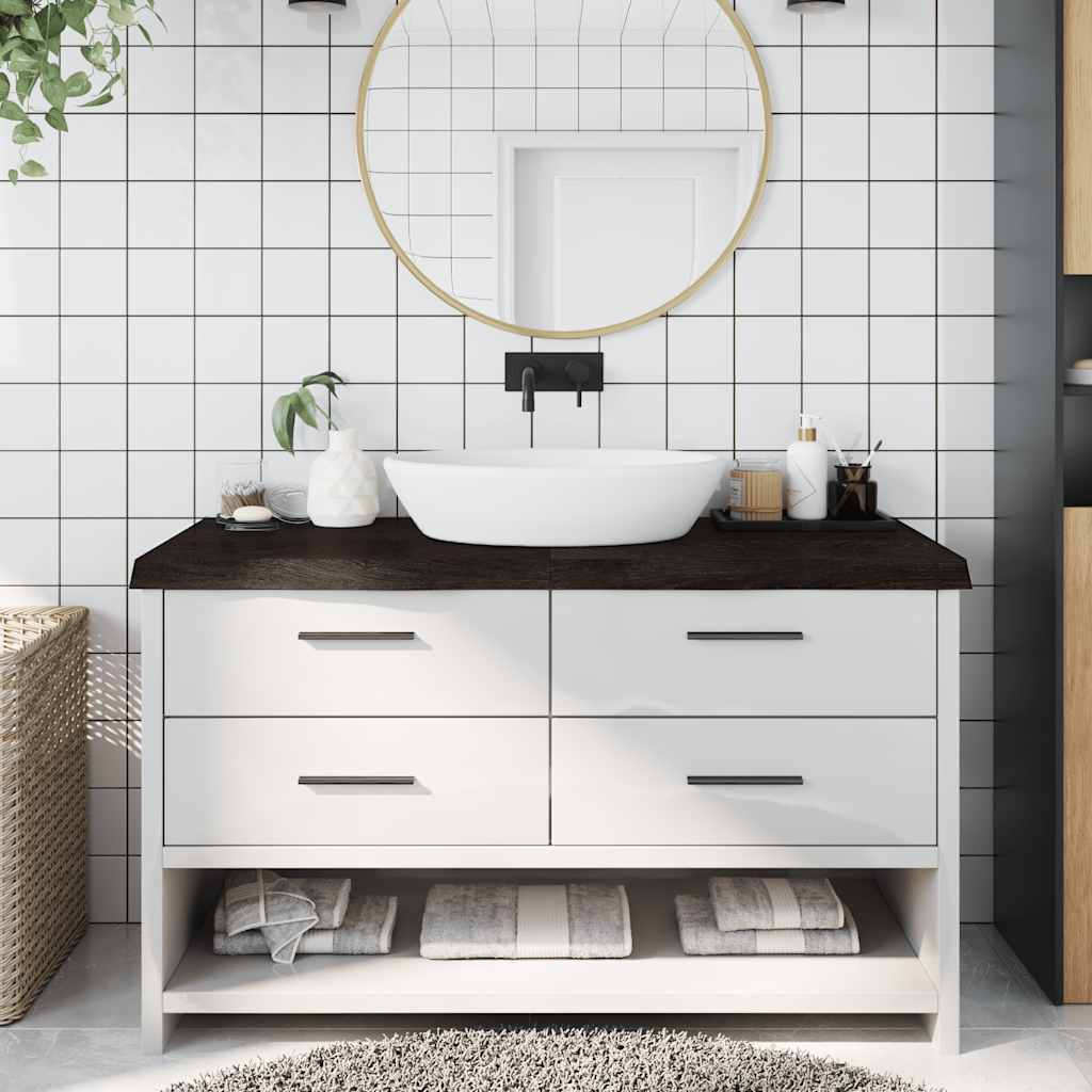 Encimera de baño madera maciza de haya 100x50x1,5 cm