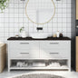 Solid beech wood bathroom countertop 100x50x1.5 cm