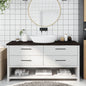 Solid beech wood bathroom countertop 100x50x1.5 cm