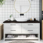 Solid beech wood bathroom countertop 100x50x1.5 cm
