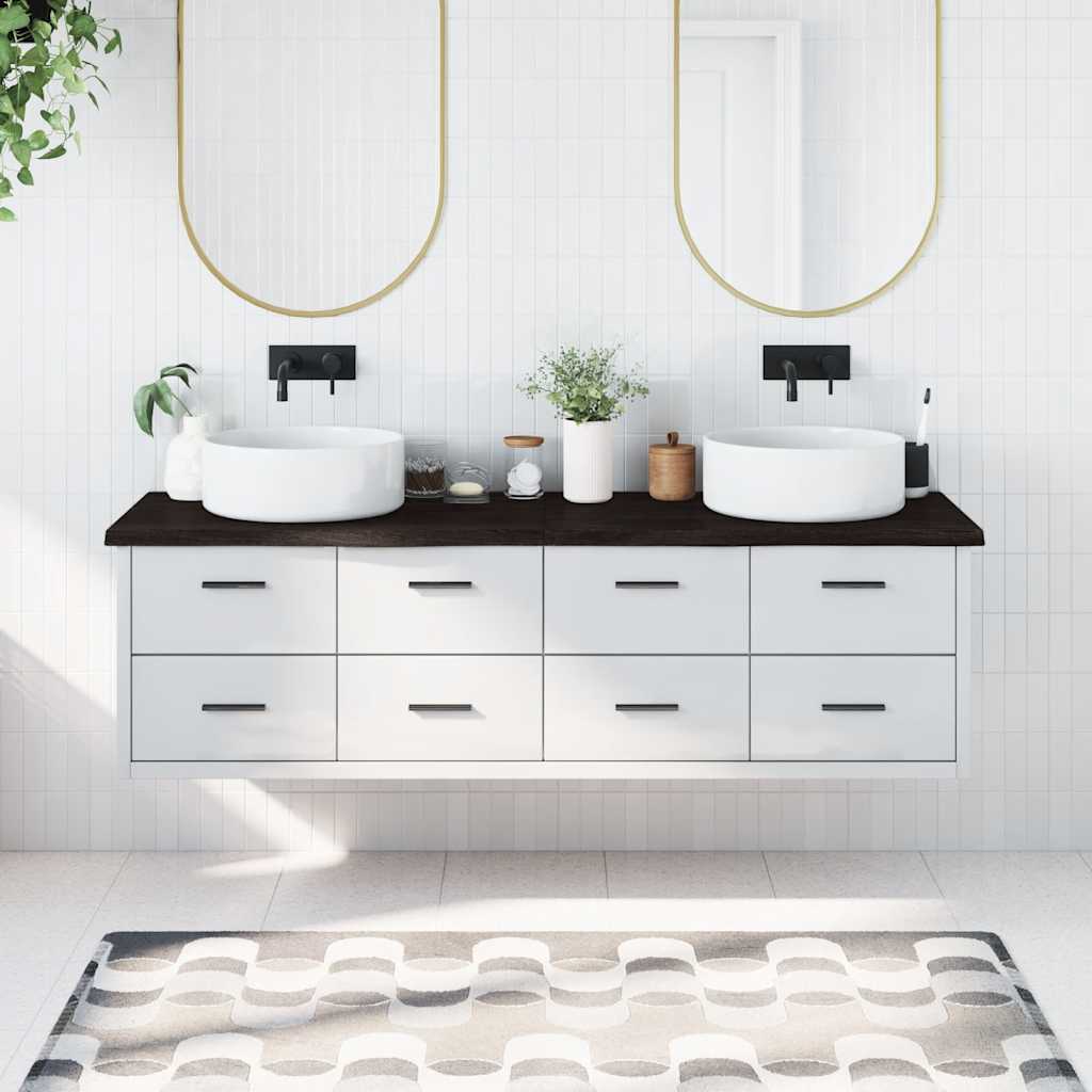 Encimera de baño madera maciza de haya 100x50x1,5 cm