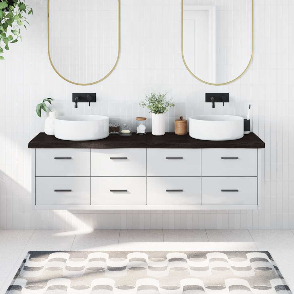 Encimera de baño madera maciza de haya 100x50x1,5 cm