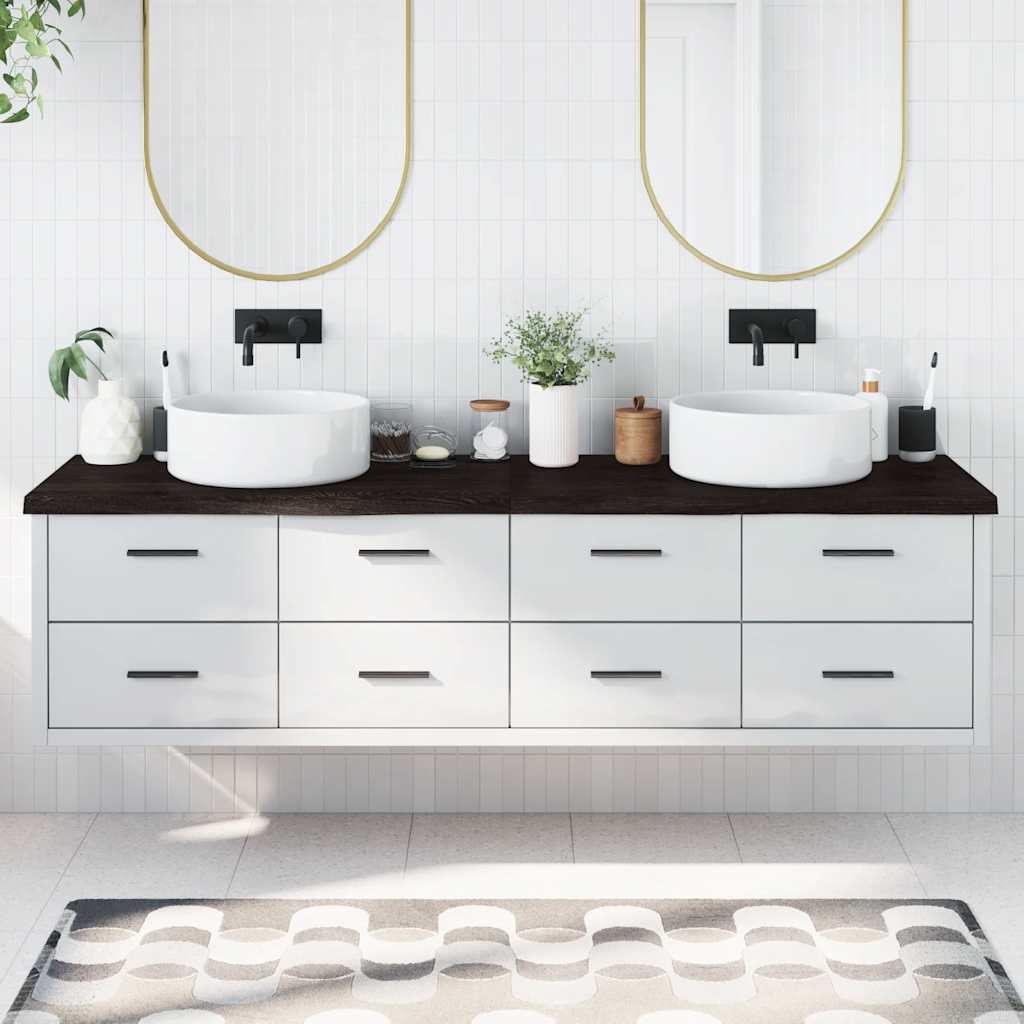 Encimera de baño madera maciza de haya 100x50x1,5 cm