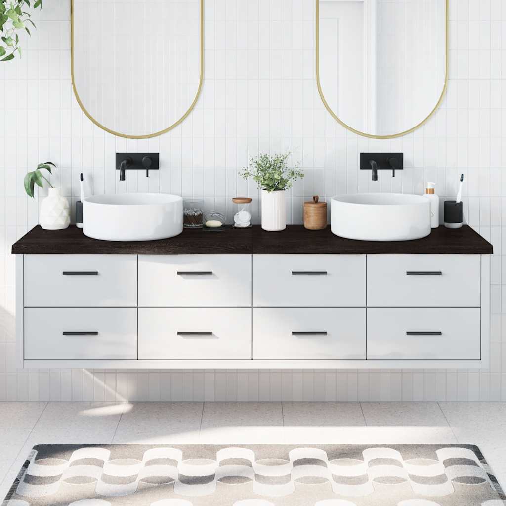 Encimera de baño madera maciza de haya 100x50x1,5 cm