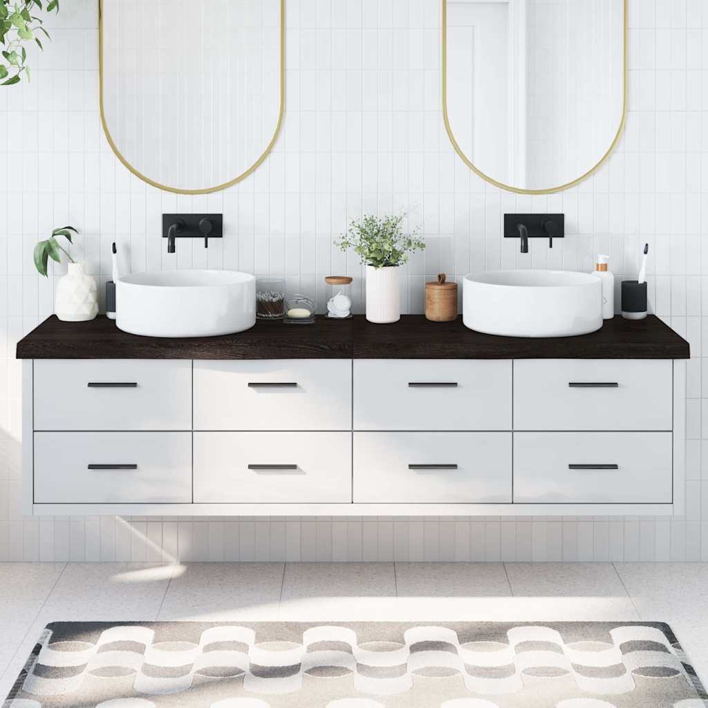 Encimera de baño madera maciza de haya 100x50x1,5 cm