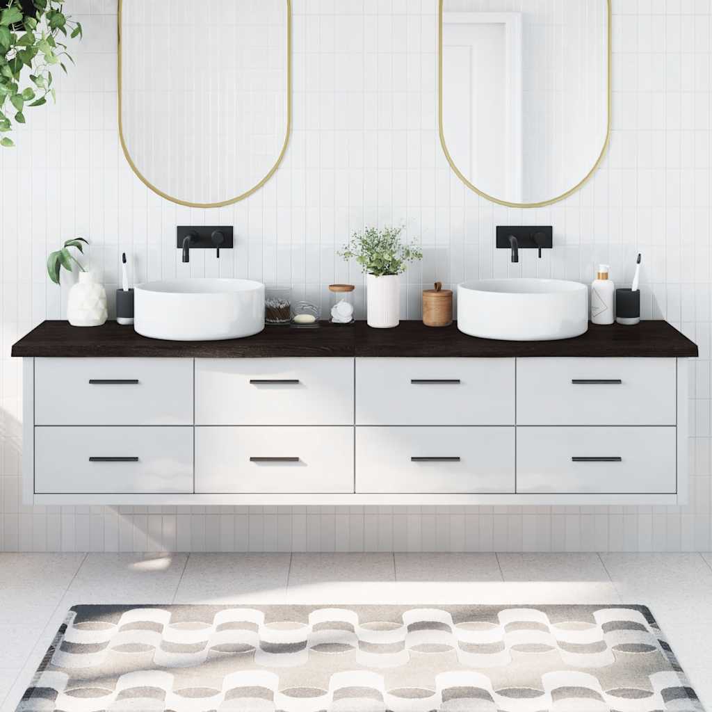 Encimera de baño madera maciza de haya 100x50x1,5 cm