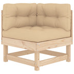 Juego de muebles de jardín 8 pzas y cojines madera maciza