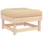 Juego de muebles de jardín 8 pzas y cojines madera maciza