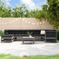 Juego de muebles de jardín 8 pzas y cojines madera maciza