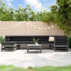 Juego de muebles de jardín 8 pzas y cojines madera maciza