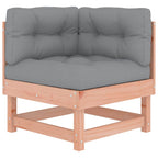 Juego de muebles jardín 10 pzas y cojines madera abeto Douglas