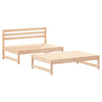 Juego de muebles de jardín 2 piezas y cojines madera maciza