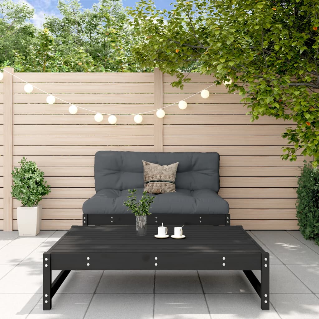 Conjunto de mobiliário de jardim 2 peças com almofadas madeira maciça