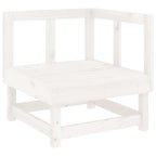 Juego de sofás de jardín 5 piezas madera maciza de pino blanco