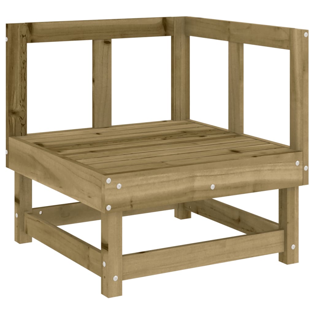 Juego de sofás de jardín 5 piezas madera de pino impregnada