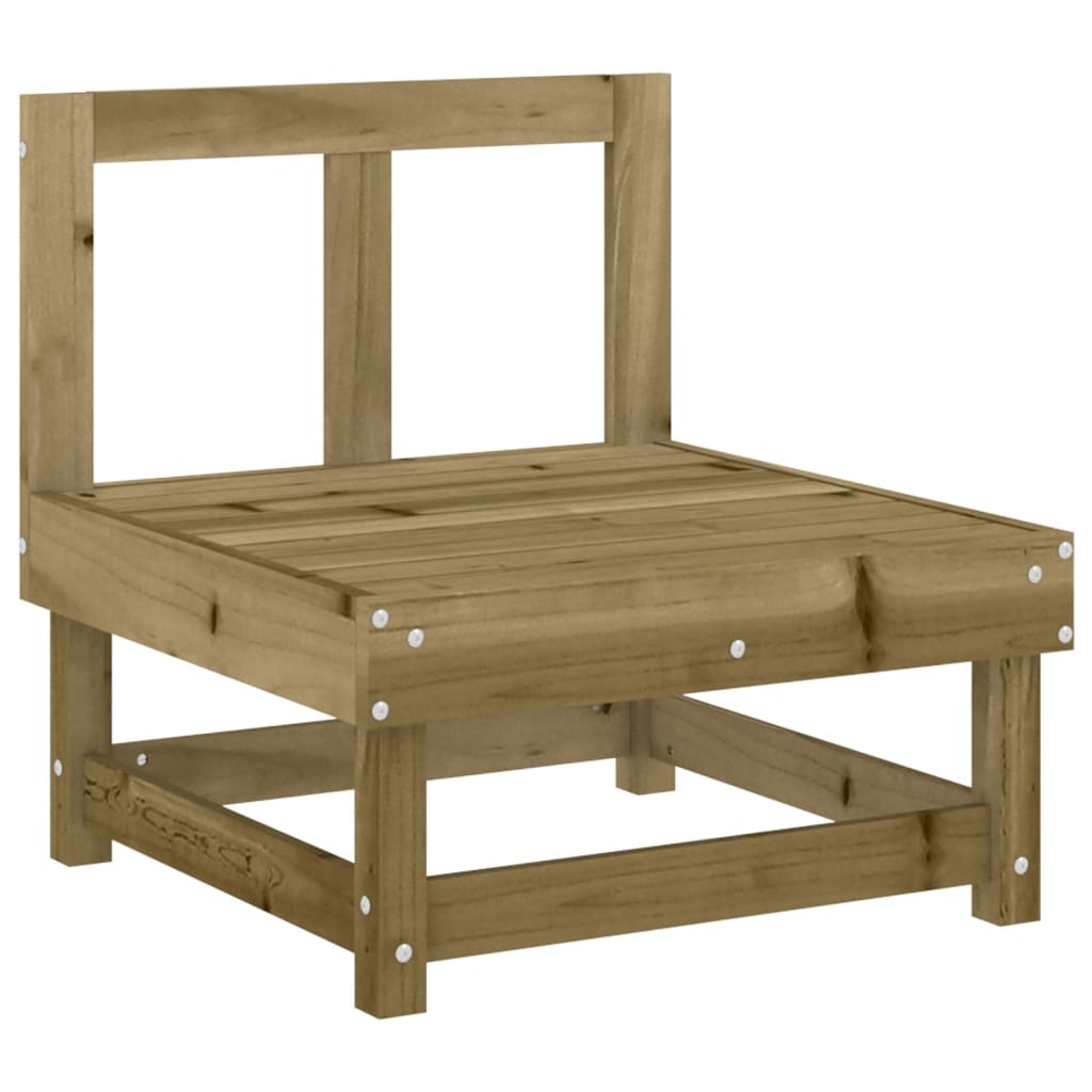 Juego de sofás de jardín 5 piezas madera de pino impregnada