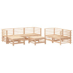 Juego de muebles de jardín 7 piezas madera maciza de pino