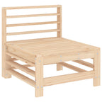 Juego de muebles de jardín 7 piezas madera maciza de pino