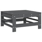 Juego de muebles de jardín 7 piezas madera maciza de pino gris