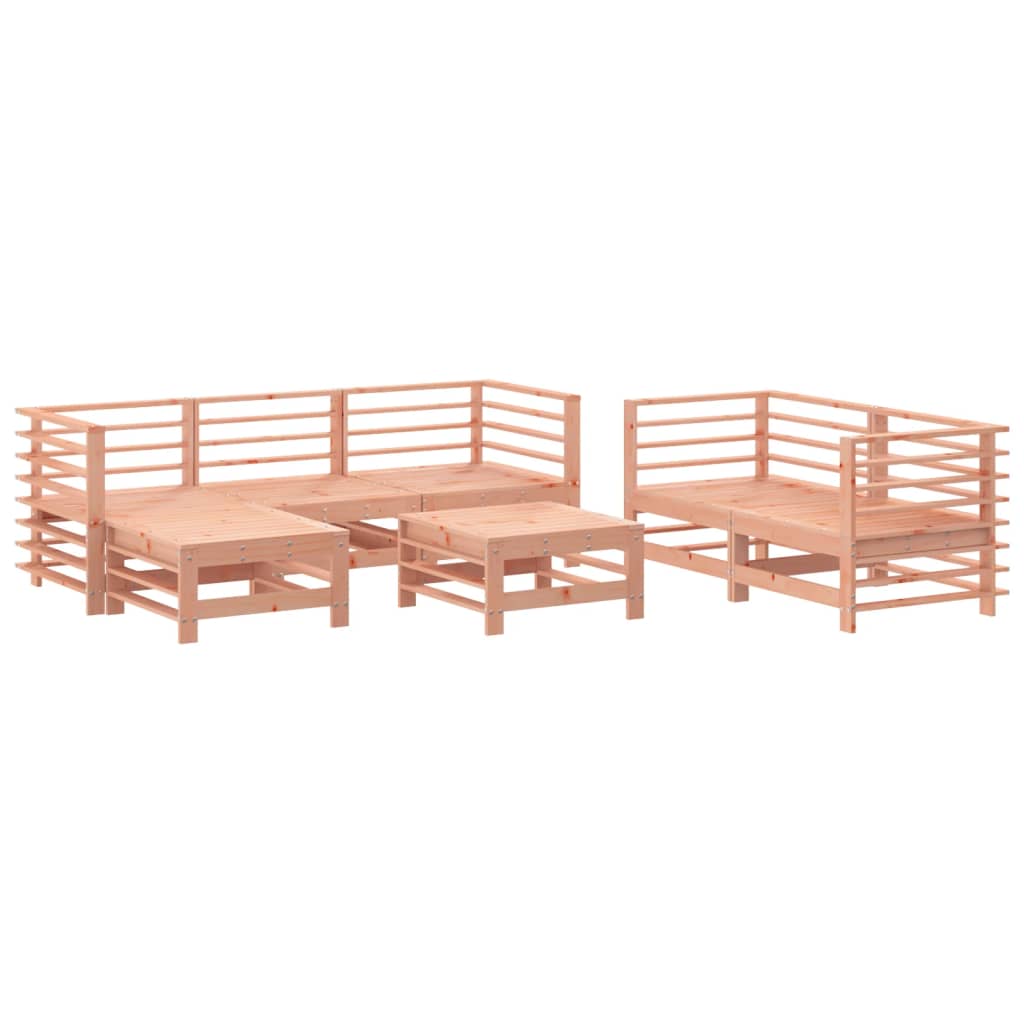 Juego de muebles de jardín 7 pzas madera maciza abeto Douglas