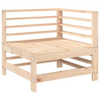 Juego de muebles de jardín 6 piezas madera maciza de pino