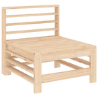 Juego de muebles de jardín 6 piezas madera maciza de pino