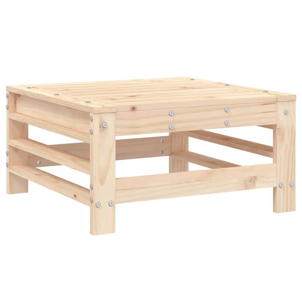 Juego de muebles de jardín 6 piezas madera maciza de pino