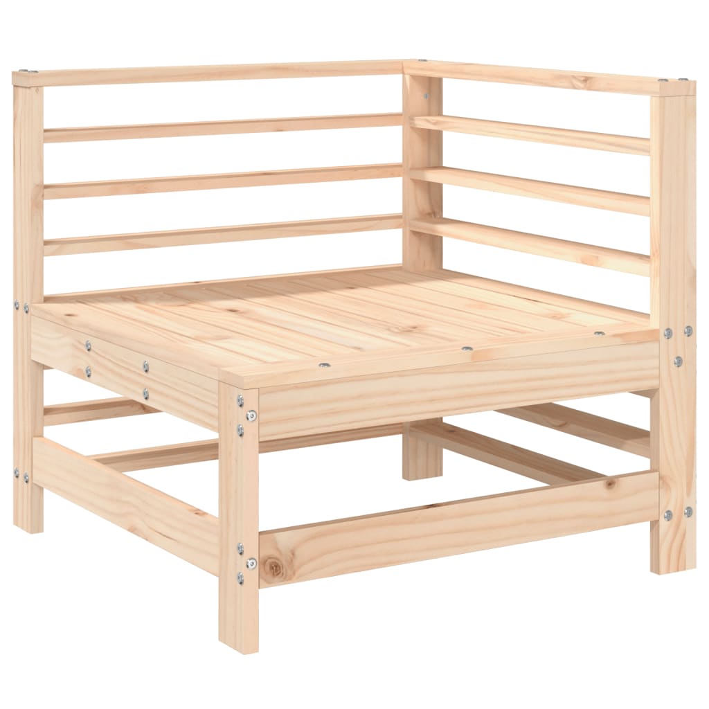 Set de mesa y taburetes altos jardín 9 pzas madera maciza pino
