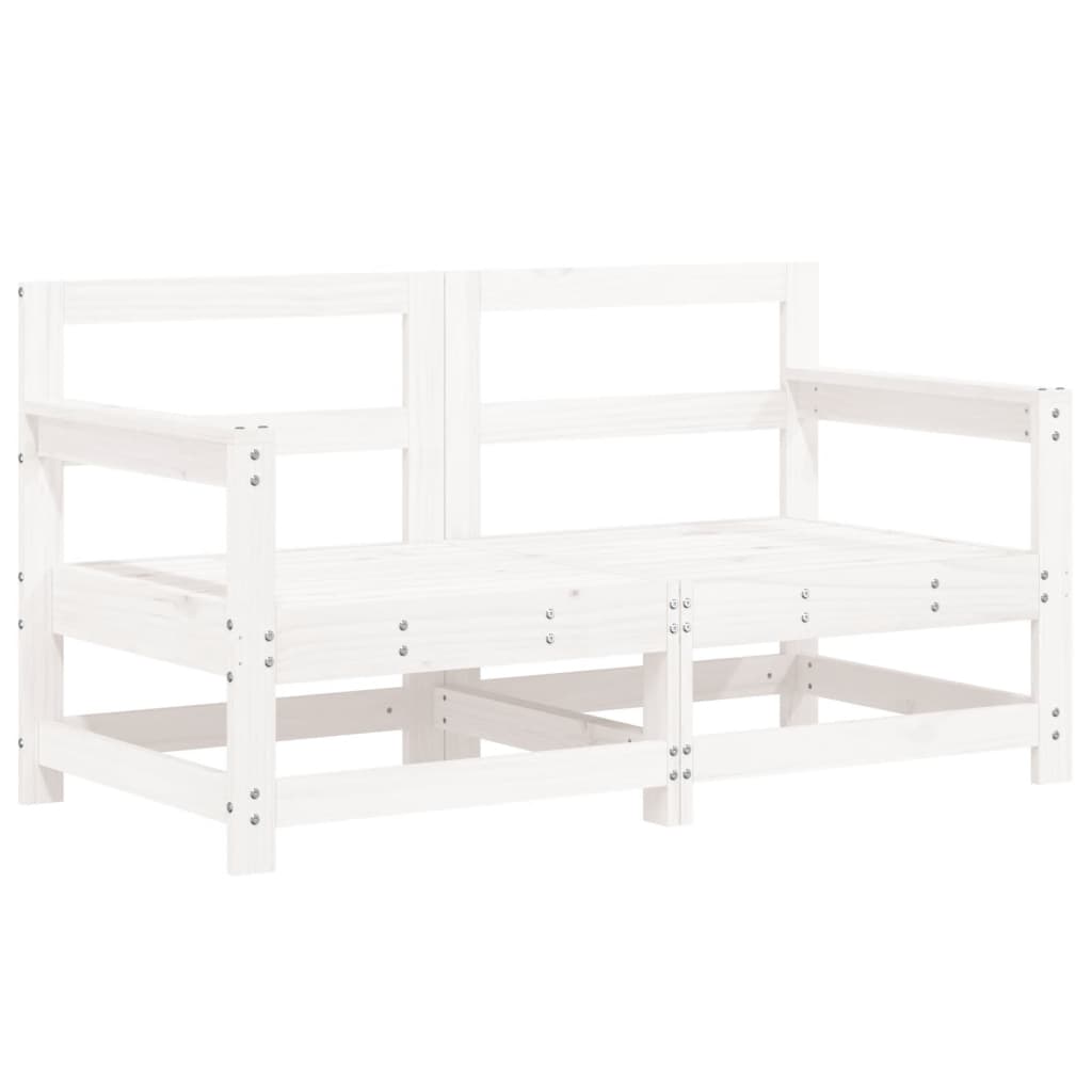 Juego de muebles de jardín 7 pzas madera maciza de pino blanco