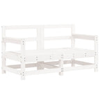 Juego de muebles de jardín 7 pzas madera maciza de pino blanco