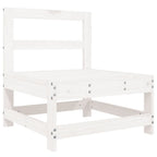 Juego de muebles de jardín 7 pzas madera maciza de pino blanco