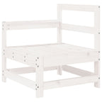 Juego de muebles de jardín 7 pzas madera maciza de pino blanco