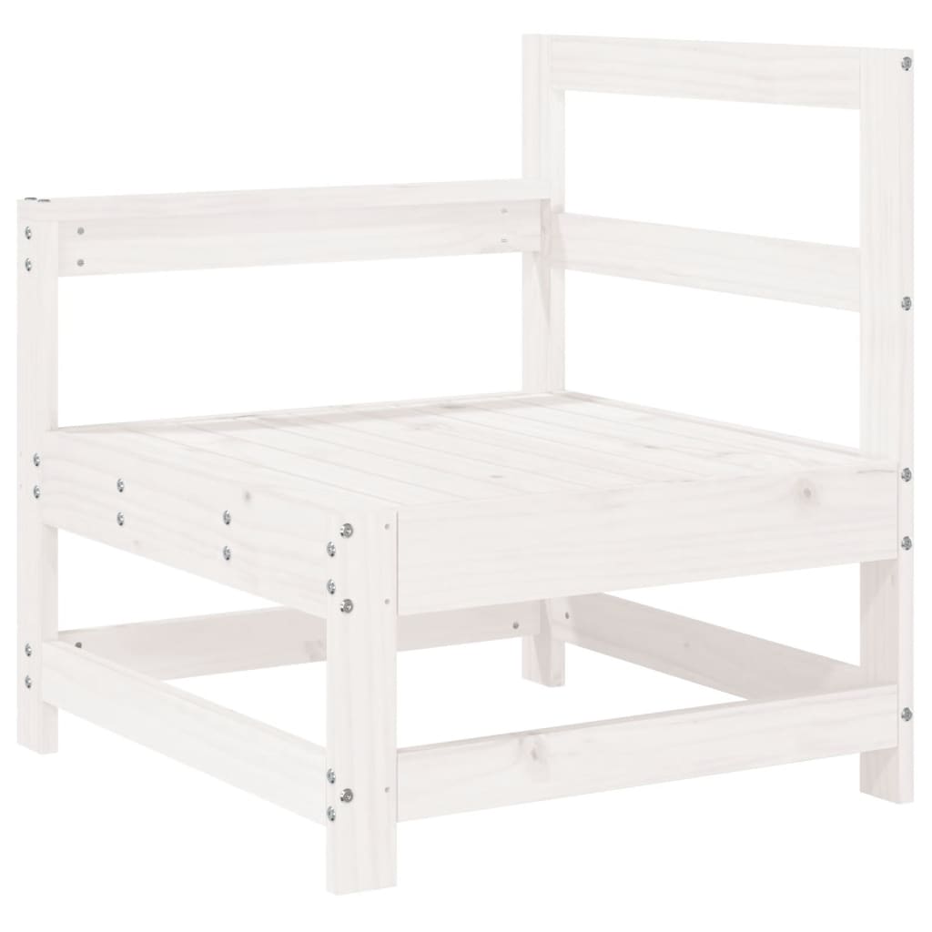 Juego de muebles de jardín 7 pzas madera maciza de pino blanco