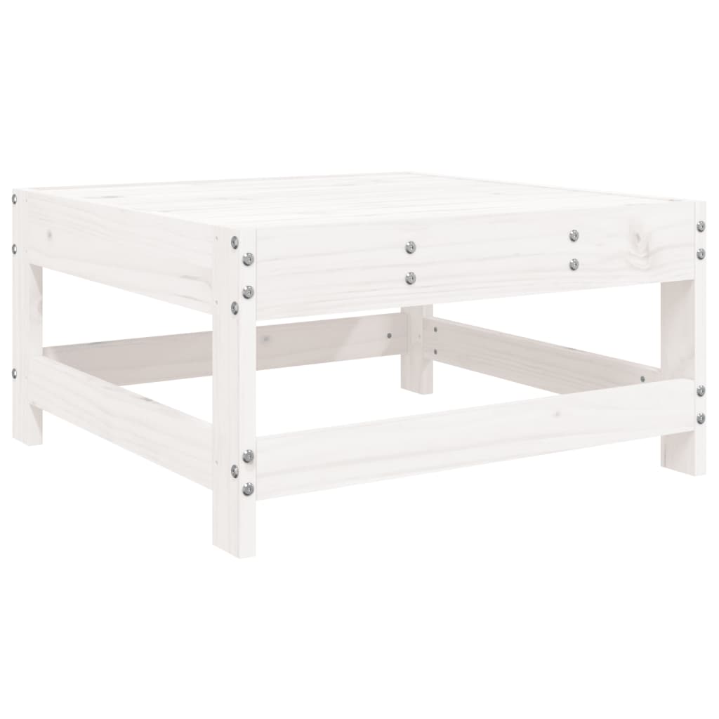 Juego de muebles de jardín 7 pzas madera maciza de pino blanco