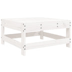 Juego de muebles de jardín 7 pzas madera maciza de pino blanco
