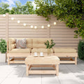 Juego de muebles de jardín 4 piezas madera maciza de pino