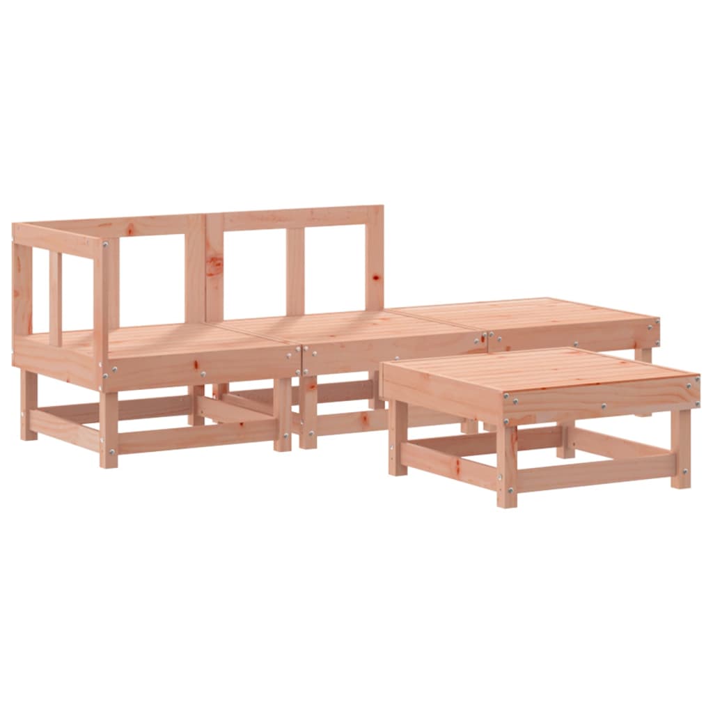 Juego de muebles de jardín 4 pzas madera maciza abeto Douglas