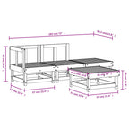 Juego de muebles de jardín 4 pzas madera maciza abeto Douglas