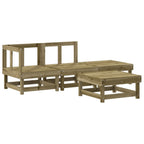 Juego de muebles de jardín 4 pzas madera de pino impregnada