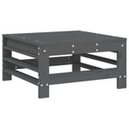 Juego de muebles de jardín 4 pzas madera maciza de pino gris