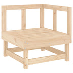 Juego muebles de jardín 10 piezas madera maciza pino