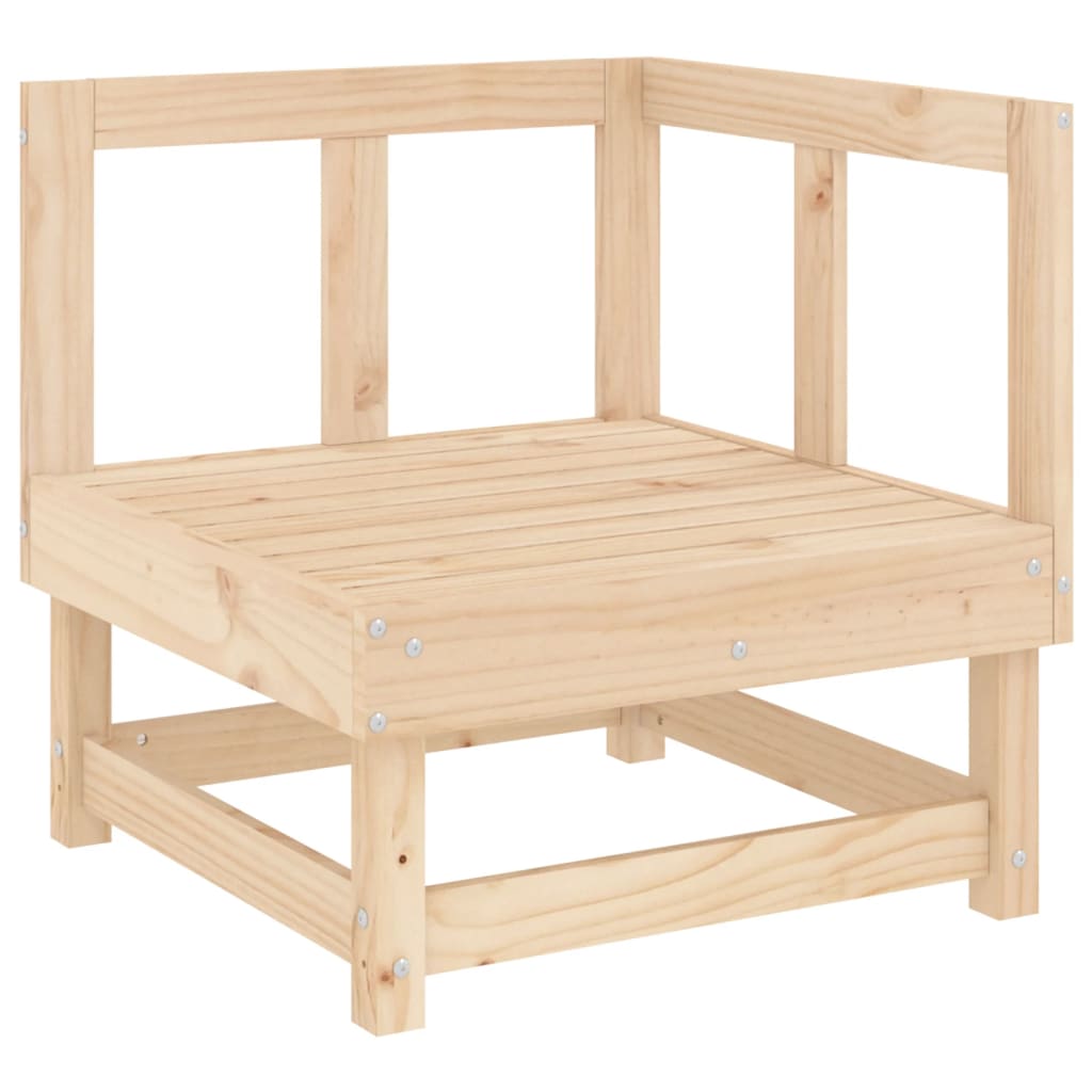Juego muebles de jardín 10 piezas madera maciza pino